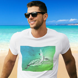 Sea Turtle Original Art T-Shirt