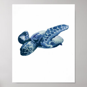 Sea Turtle Painting Ocean Poster