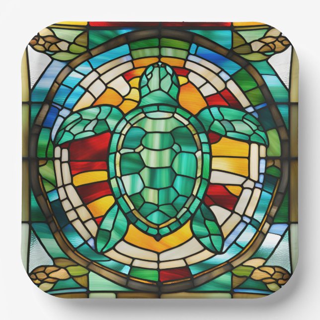 Sea Turtle Paper Plate (Front)
