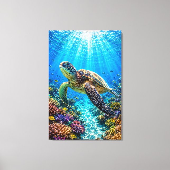 Sea Turtle Paradise Canvas Print (Front)