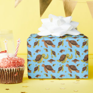 Sea Turtle Pattern Wrapping Paper