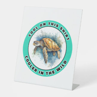 Sea Turtle Pedestal Sign
