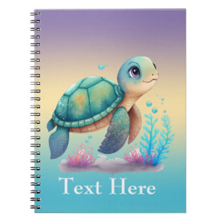Sea turtle personalised notebook