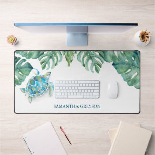 Sea Turtle Personalised Office Decor Desk Mat