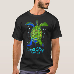 Sea Turtle Planet Love World Environment Earth Day T-Shirt