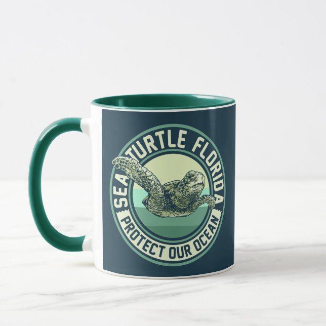 Sea Turtle Protection Custom Name mugs (Left)