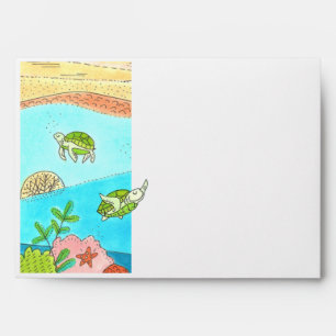 Sea Turtle Rainbow Beach Adventure Happy Place Envelope