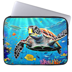 Sea Turtle Reef Life Laptop Sleeve