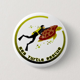 Sea Turtle Rescue 6 Cm Round Badge