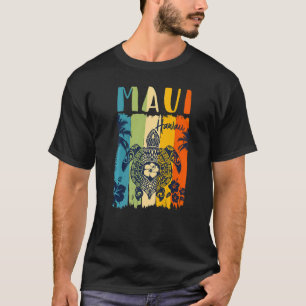 Sea Turtle Retro Maui Hawaii Matching Family Vacat T-Shirt