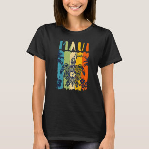 Sea Turtle Retro Maui Hawaii Matching Family Vacat T-Shirt