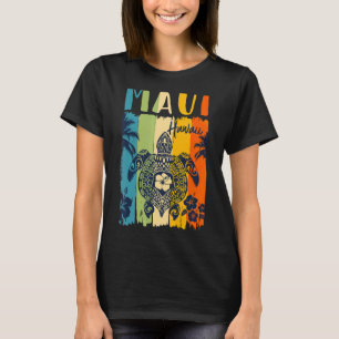 Sea Turtle Retro Maui Hawaii Matching Family Vacat T-Shirt