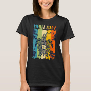 Sea Turtle Retro Riviera Maya Mexico Family Vacati T-Shirt
