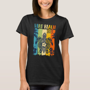 Sea Turtle Retro Vero Beach Florida Family Vacatio T-Shirt