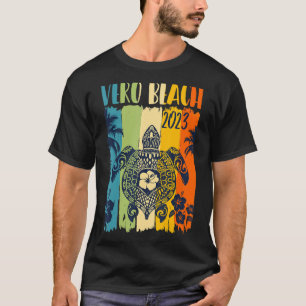 Sea Turtle Retro Vero Beach Florida Family Vacatio T-Shirt