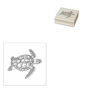 Sea Turtle Rubber Stamp