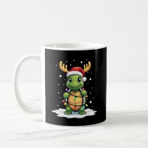 Sea Turtle Santa Christmas Lights Cute Xmas Men Wo Coffee Mug