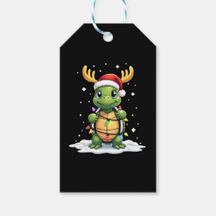 Sea Turtle Santa Christmas Lights Cute Xmas Men Wo Gift Tags
