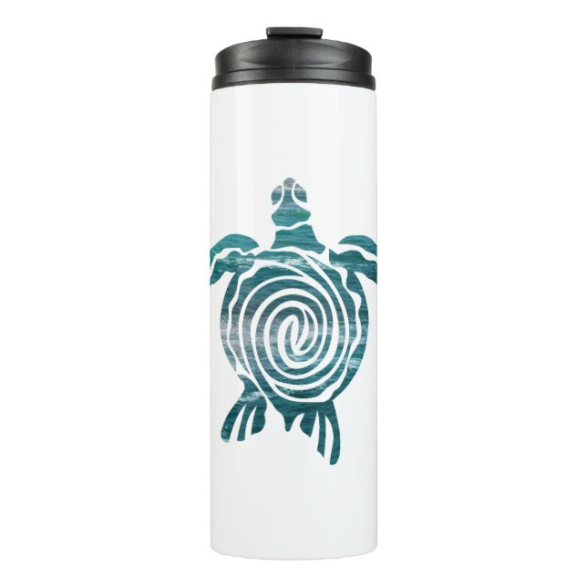 Sea Turtle Save The Turtle Thermal Tumbler (Front)