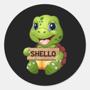 Sea Turtle Sealife Ocean Turtles Animal Gift Idea Classic Round Sticker