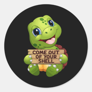 Sea Turtle Sealife Turtles Ocean Animal Gift Idea Classic Round Sticker