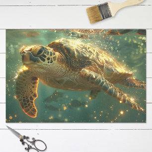 Sea Turtle Seaside Chic Decoupage Tissue Paper
