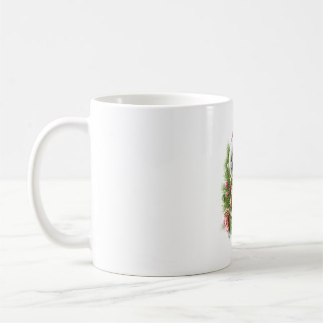 Sea Turtle Shirt Christmas Santa Hat Coffee Mug (Left)