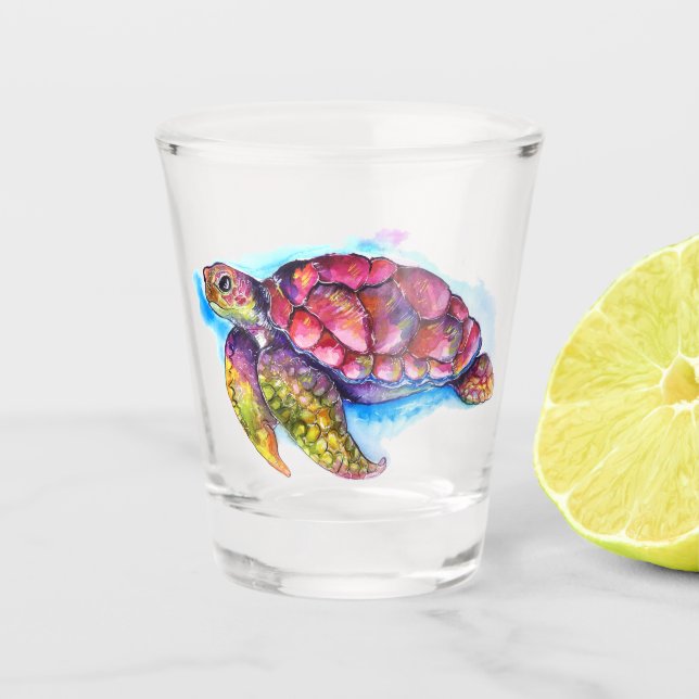 Sea Turtle Shot Glass (Front)