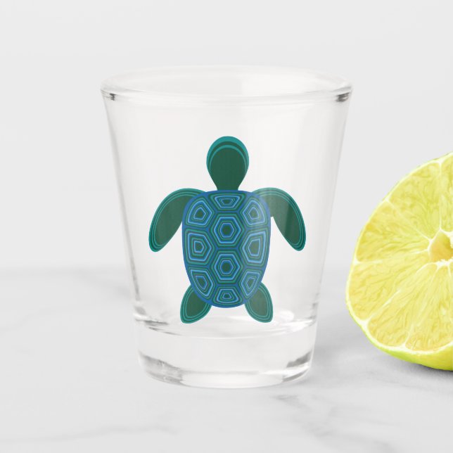 Sea Turtle Shot Glass (Front)