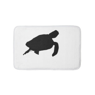 Sea Turtle Silhouette Bath Mat