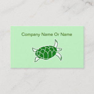 Sea Turtle Silhouette Business Cards