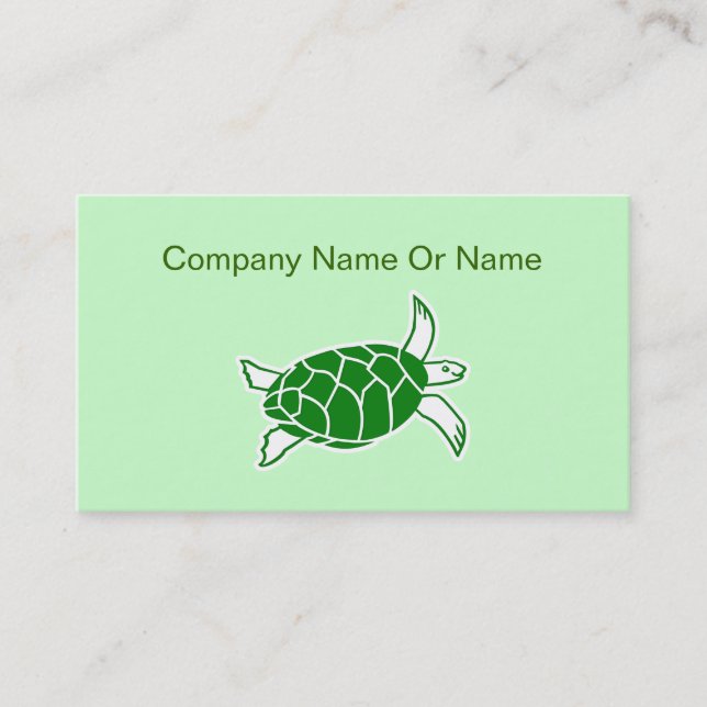 Sea Turtle Silhouette Business Cards (Front)