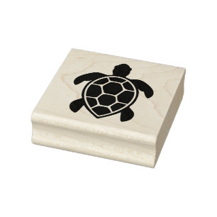 Sea Turtle Silhouette Minimalist Rubber Stamp