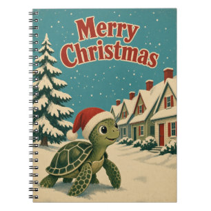 Sea Turtle Snow Lane Animal Christmas Notebook