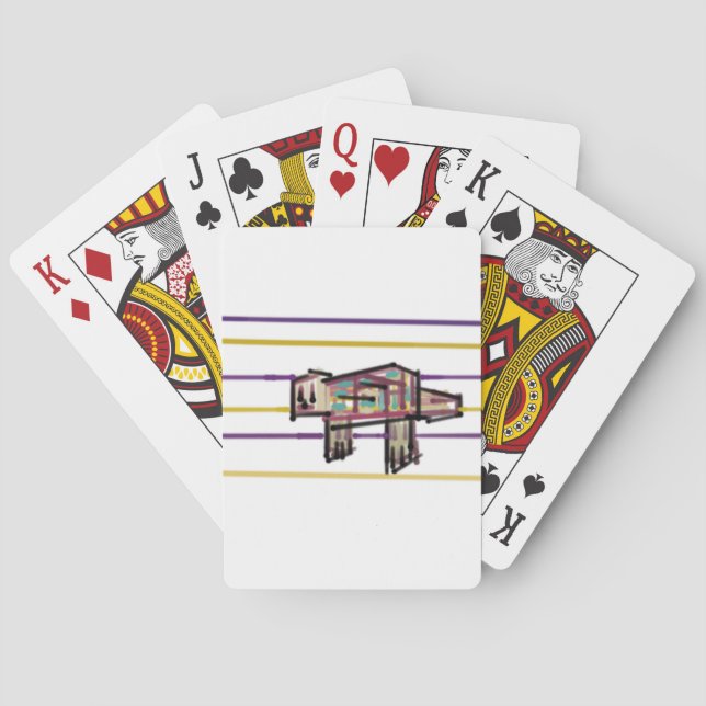 Sea turtle summer  playing cards (Back)