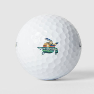 Sea Turtle Sunset Beach Golf Balls
