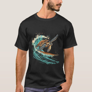 Sea Turtle Surfing Ocean Sea Turtle Ocean Sea Anim T-Shirt