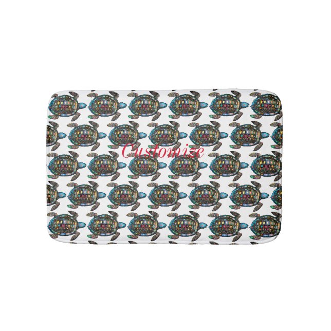 Sea Turtle Thunder_Cove Bath Mat (Front)