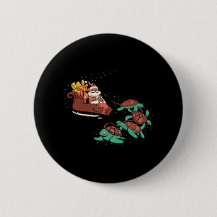 Sea Turtle Tortoise Christmas 6 Cm Round Badge
