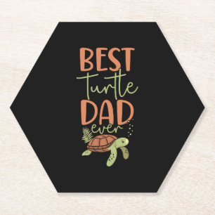 Sea Turtle Tortoise Dad Best Paper Coaster
