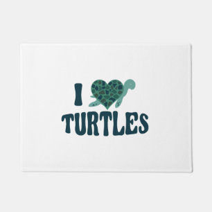 Sea Turtle Tortoise Heart I Love Copy Copy Doormat