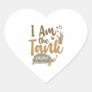 Sea Turtle Tortoise I Am The Tank Heart Sticker