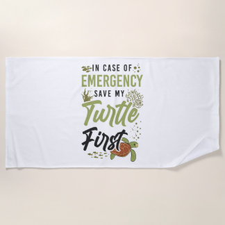 Sea Turtle Tortoise In Case Of Beach Towel