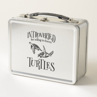 Sea Turtle Tortoise Introverted Copy Metal Lunch Box