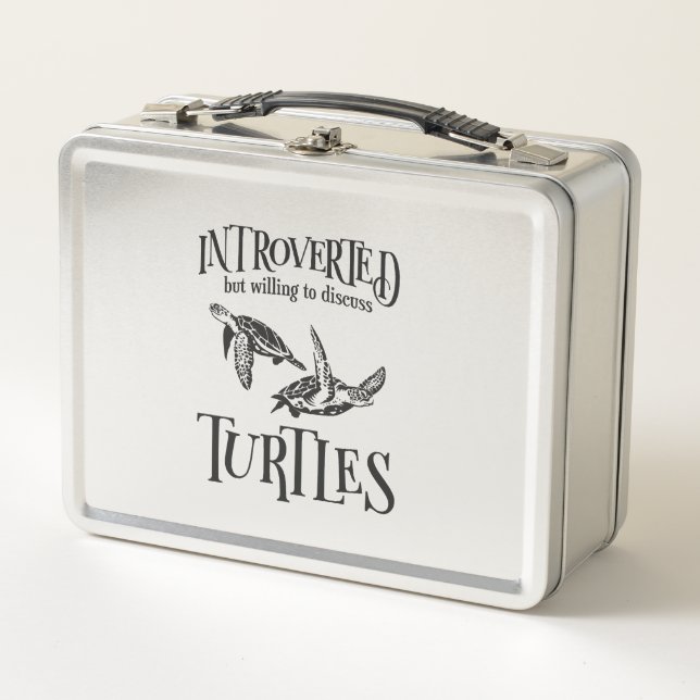 Sea Turtle Tortoise Introverted Copy Metal Lunch Box (Front)