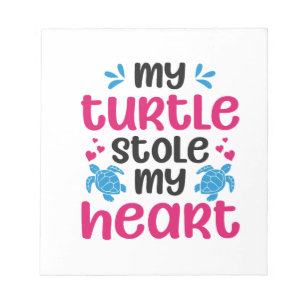Sea Turtle Tortoise Valentines Day Copy Copy Copy Notepad