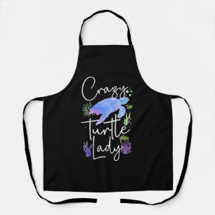 Sea Turtle Tortoise Watercolor Apron