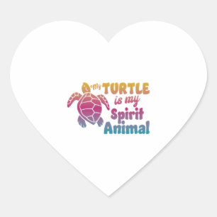 Sea Turtle Tortoise Watercolor My Heart Sticker