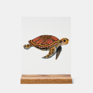 Sea Turtle Totem Animal Acrylic Sign