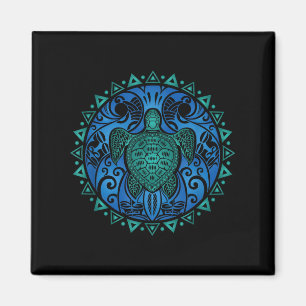 Sea Turtle Tribal Hawaiian Hawaii Turtles Lover Gi Magnet